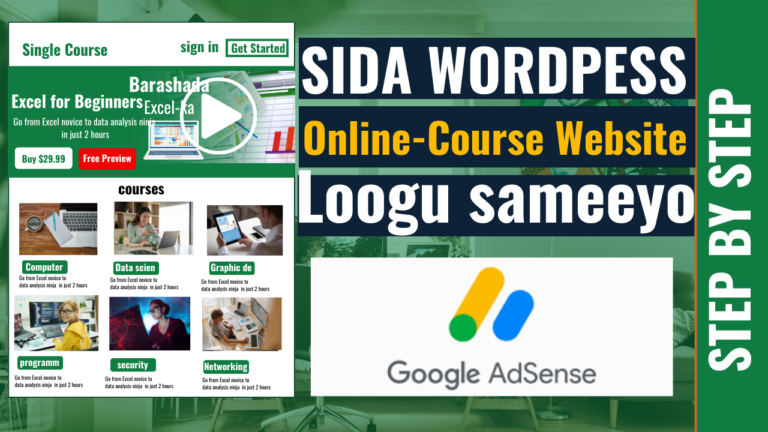 SIDA LOO SAMEEYO WEBSITE WAXBARASHO STEP BY STEP